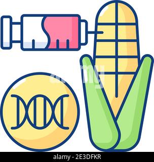 Genetically Modified Organism vector outline concept horizontal ...