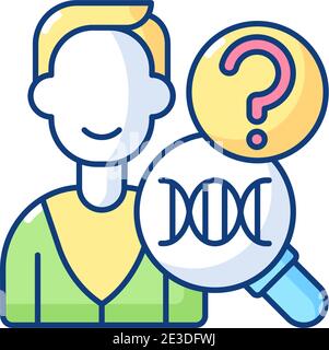 DNA test RGB color icon Stock Vector