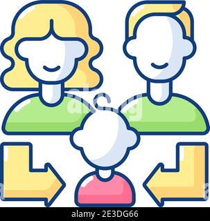 Heredity RGB color icon Stock Vector