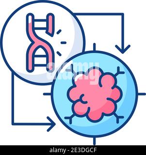 Gene silencing RGB color icon Stock Vector