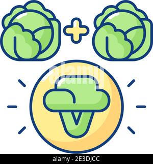 Selective breeding RGB color icon Stock Vector