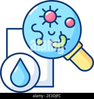 Microbiology RGB color icon Stock Vector