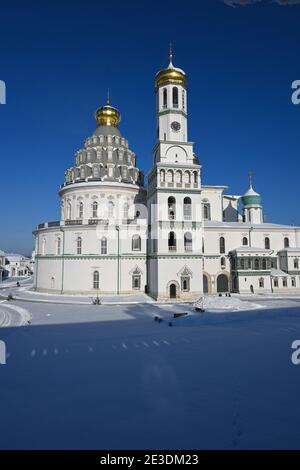 Resurrection New Jerusalem Monastery. Monastery of the Russian Orthodox Church in the city of Istra, Moscow region. Stock Photo