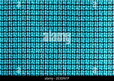 Abstract green and black synthetic fabric linen. Detail of canvas textile material texture and background. Stock Photo