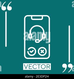 smartphone vector icon Linear icon. Editable stroke line Stock Vector