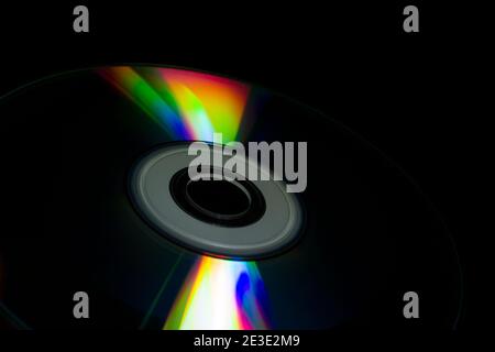 compact-disc on a black background Stock Photo