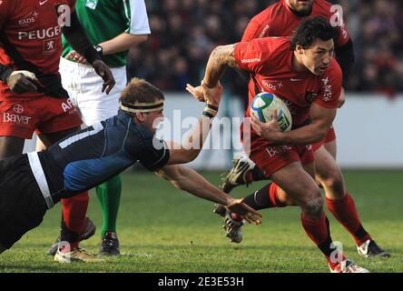 Byron Kelleher during the Heineken Cup Rugby match, Stade Toulousain vs Glasgow at the Ernest Wallon Stadium in Toulouse, France on January 17, 2009. Photo by Steeve McMay/Cameleon/ABACAPRESS.COM Stock Photo