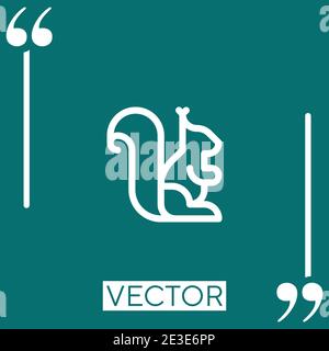 squirrel vector icon Linear icon. Editable stroked line Stock Vector