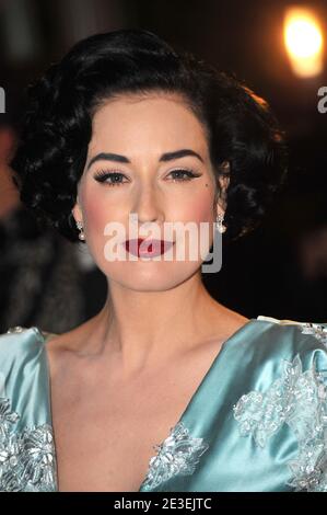 Dita Von Teese attending the Sidaction Gala 'Diner de la Mode' held at the Pavillon d'Armenonville in Paris, France on January 30, 2009. Photo by Nicolas Gouhier/ABACAPRESS.COM Stock Photo