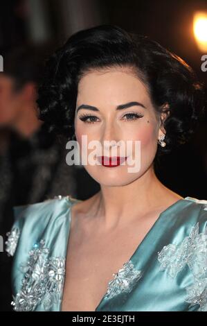 Dita Von Teese attending the Sidaction Gala 'Diner de la Mode' held at the Pavillon d'Armenonville in Paris, France on January 30, 2009. Photo by Nicolas Gouhier/ABACAPRESS.COM Stock Photo