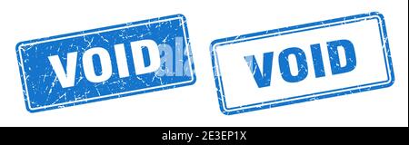 void square stamp. void grunge sign set Stock Vector