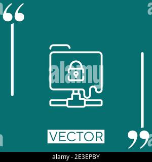 data leak vector icon Linear icon. Editable stroked line Stock Vector