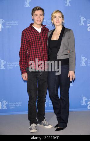 Actors David Kross and Kate Winslet attend the photocall for 'The Reader' as part of the 59th Berlin Film Festival at the Grand Hyatt Hotel in Berlin, Germany on February 6, 2009. Photo by Mehdi Taamallah/ABACAPRESS.COM Stock Photo