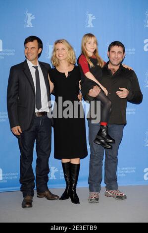 (L-R) Director Francois Ozon, actors Alexandra Lamy, Melusine Mayance and Sergi Lopez attend the 'Ricky' photocall during the 59th Berlin International Film Festival at the Grand Hyatt Hotel on February 6, 2009 in Berlin, Germany. Photo by Mehdi Taamallah/ABACAPRESS.COM Stock Photo