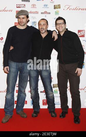 Gregory Fitoussi, Romeo Sarfati, Haim Bouzaglo, attending the 11th Luchon Television Film Festival in Luchon, France on February 6, 2009. Photo by Patrick Bernard/ABACAPRESS.COM Stock Photo