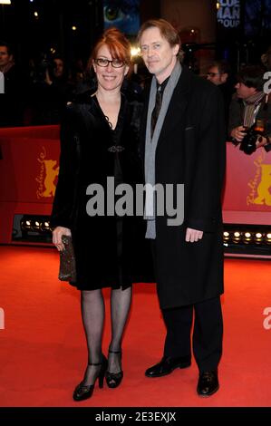 Actor Steve Buscemi and his wife Jo Andres attends the premiere of 'The Messenger' as part of the 59th Berlin Film Festival in Berlin, Germany on February 9, 2009. Photo by Mehdi Taamallah/ABACAPRESS.COM Stock Photo