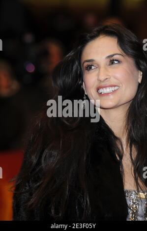 Actress Demi Moore arrives for the premiere of 'Happy Tears' during the 59th Berlin Film Festival at the Berlinale Palast in Berlin, Germany, on February 11, 2009. Photo by Mehdi Taamallah/ABACAPRESS.COM Stock Photo