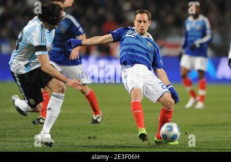 France's Franck Ribery during the International Friendly Soccer match, France vs Argentina at the velodrome Stadium in Marseille, France on February 11, 2009. Argentina won 2-0. Photo by Steeve McMay/ABACAPRESS.COM Stock Photo