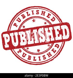 Published grunge rubber stamp on white background, vector illustration Stock Vector