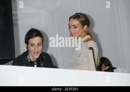 Samantha Ronson and Lindsay Lohan attend the Charlotte Ronson Collection, during Mercedes Benz New York Fashion Week, held in Bryant Park, Friday, February 13, 2009 in New York. Photo by Graylock/ABACAPRESS.COM Stock Photo