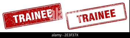 trainee square stamp. trainee grunge sign set Stock Vector