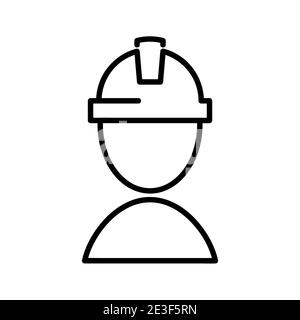 Construction engineer icon. Outline construction engineer vector icon ...