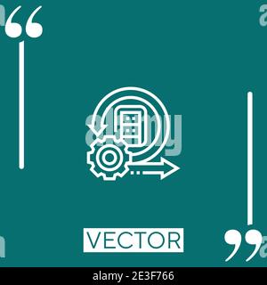 software development vector icon Linear icon. Editable stroke line Stock Vector