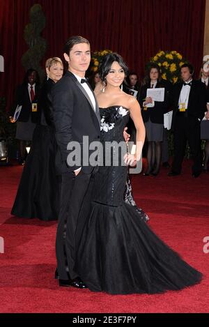 Zac Efron and Vanessa Hudgens arriving at the 81st Academy Awards ceremony, held at the Kodak Theater in Los Angeles, CA, USA on February 22, 2009. Photo by Lionel Hahn/ABACAPRESS.COM (Pictured : Zac Efron, Vanessa Hudgens) Stock Photo