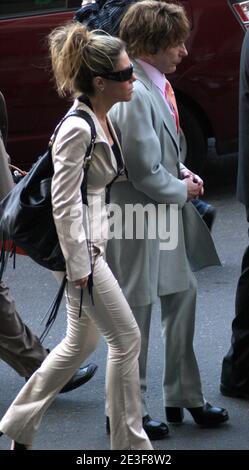 Los Angeles, CA, USA. 12th July, 2007. PHIL SPECTOR and his wife RACHELLE SHORT arrive at Spector's murder trial, Thursday, July 12, 2007, in Los Angeles. Spector is accused of the February 2003 fatal shooting of actress Lana Clarkson. Credit Image: © Jonathan Alcorn/ZUMA Press. © Copyright 2007 by Jonathan Alcorn Stock Photo