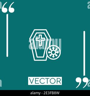 death vector icon Linear icon. Editable stroke line Stock Vector