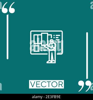 planner vector icon Linear icon. Editable stroked line Stock Vector