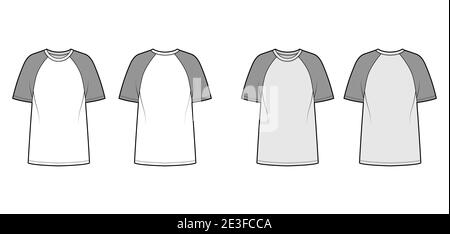 Baseball Shirt Raglan Vector Jersey Mockup Illustrator CAD 