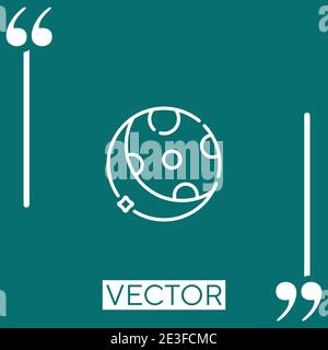 crescent moon vector icon Linear icon. Editable stroke line Stock Vector