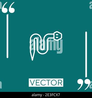 snake vector icon Linear icon. Editable stroke line Stock Vector