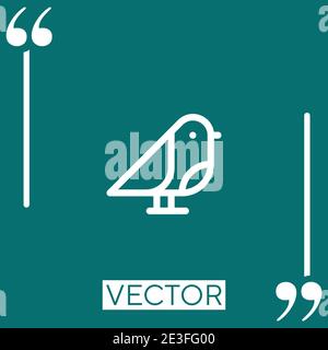 bird vector icon Linear icon. Editable stroke line Stock Vector