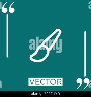 art paint brush outline Linear icon. Editable stroke line Stock Vector