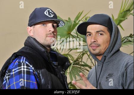 Tunisi Rapper EXCLUSIVE: Rappers Tunisiano and Stress pose at UpMusic/Warner ...
