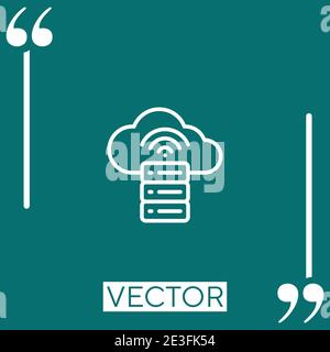 cloud computing vector icon Linear icon. Editable stroke line Stock Vector