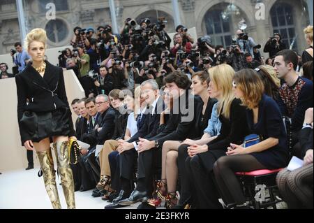 Bernard Arnault and his wife Helene Arnault attending the Louis Vuitton  Fall-Winter 2009-2010 ready