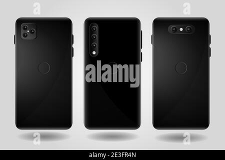 Realistic smartphone mockup back design Stock Vector