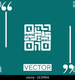 qr code vector icon Linear icon. Editable stroke line Stock Vector