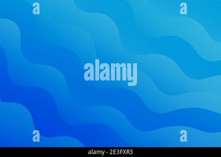 Stylish wavy shapes abstract blue background Stock Vector