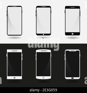 Vector smartphone pack template Stock Vector