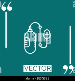 oxygen vector icon Linear icon. Editable stroked line Stock Vector