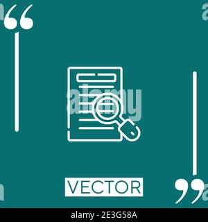 case study vector icon Linear icon. Editable stroked line Stock Vector