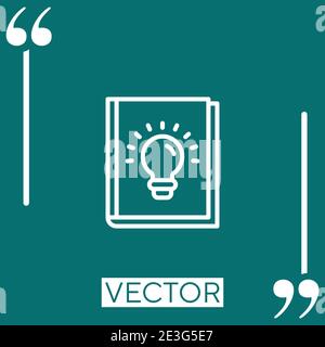 educational book vector icon Linear icon. Editable stroked line Stock Vector