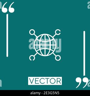 networking Linear icon. Editable stroke line Stock Vector