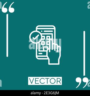 reservation vector icon Linear icon. Editable stroke line Stock Vector