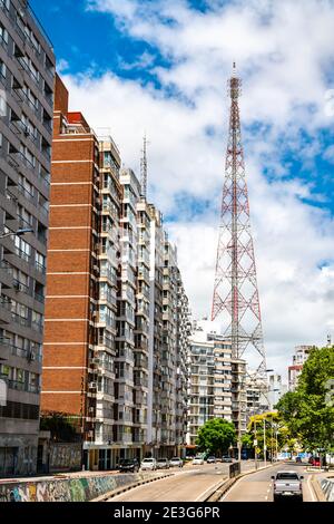 Telecommunications tower in Montevideo, Uruguay Stock Photo