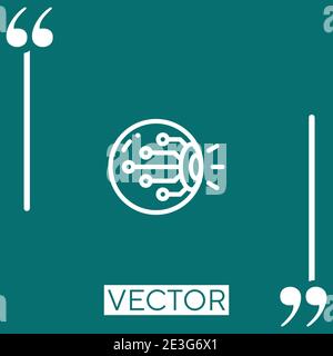 bionic eye vector icon Linear icon. Editable stroked line Stock Vector